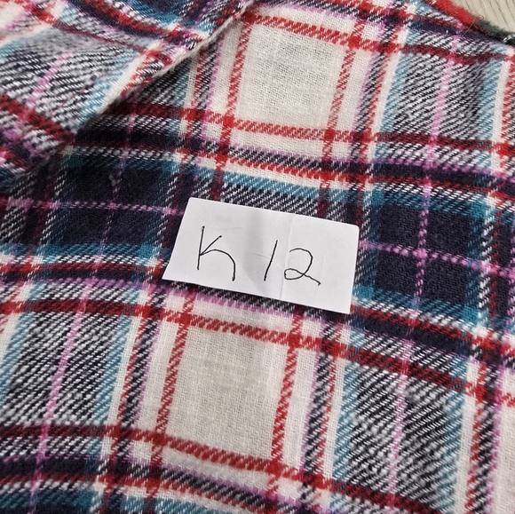 American Eagle Soft Patchwork Oversized Flannel Button Up Shirt Size M - Picture 4 of 4